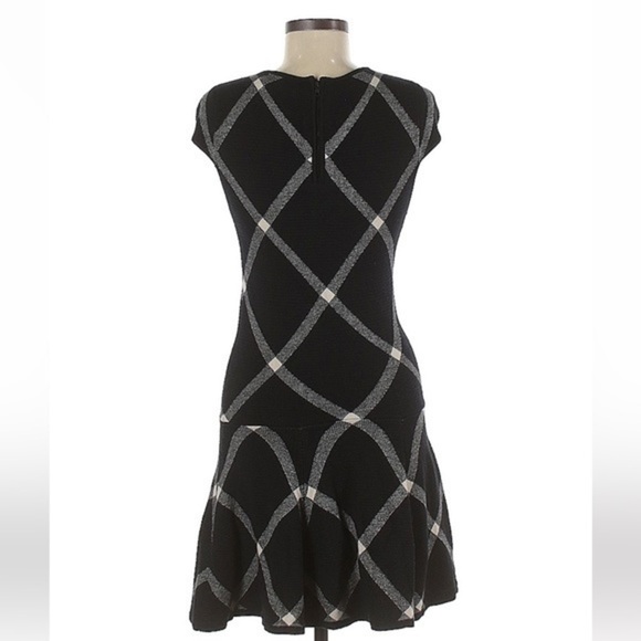 Alice + Olivia Diagonal Plaid Knit Dress - Picture 2 of 6